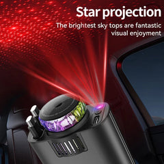 5-in-1 Car Charger with RGB LED Lights & Perfume Diffuser – USB-C PD Fast Charging Adapter