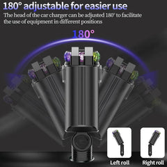 5-in-1 Starlight Car Charger Fast Charging USB Car Adapter with Ambient Light